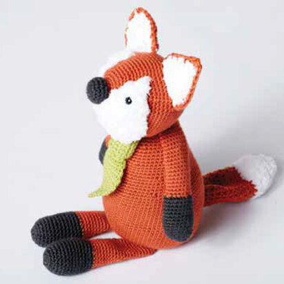 Francis The Fox Toy in Caron Simply Soft, Simply Soft Heathers and Bernat Pipsqueak - Downloadable PDF