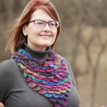 Stained Glass Dragon Scales Bandana Cowl