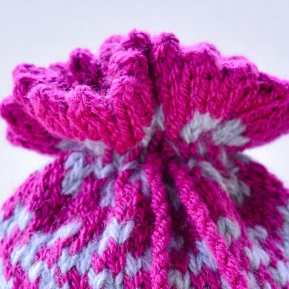 Boysenberry Fair Isle 2 Cup Teapot Cosy Knitting Pattern