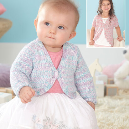 V Neck Cardigan in Sirdar Peekaboo DK - 4461 - Downloadable PDF