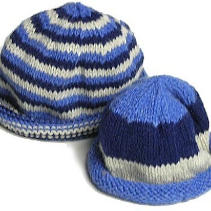 Striped Cap in Lion Brand Wool-Ease - LB-W80026