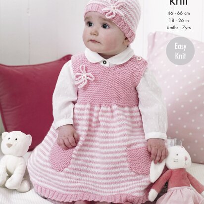 Dresses & Hats in King Cole Cherished DK - 4650 - Downloadable PDF