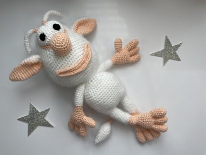 White troll & mouse amigurumi