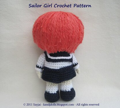 Sailor Girl - PDF Amigurumi doll pattern Crochet pattern by Sayjai