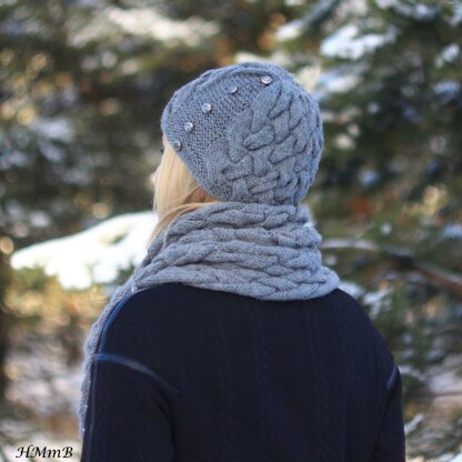 Agave cable hat and cowl