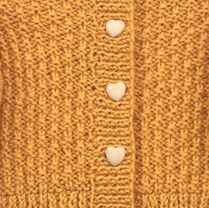 Jennifer Baby Cardigan 16" to 20" chest size. Approx 0-9mths