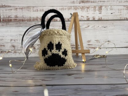 Paw Tote Bag Chocolate Orange Cover Knitting Pattern