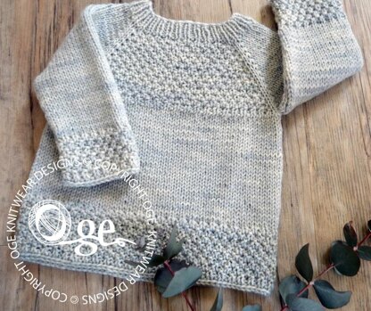Silver Gum top down sweater - P137
