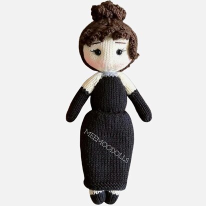 Audrey Hepburn. Knitting Doll Pattern.