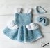 Princess Cinderella Crochet Baby Dress Set