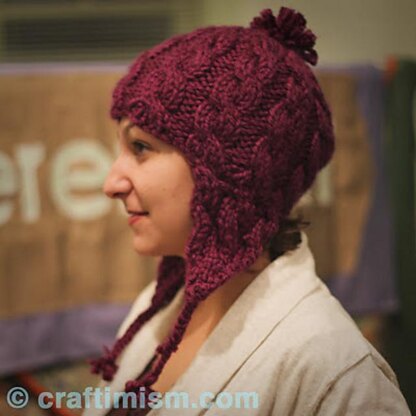 Bulky Cabled Hat with Earflaps