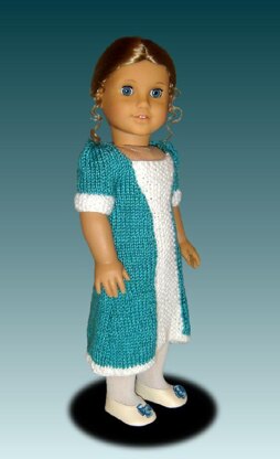 Princess Dress, Knitting Pattern for American Girl and 18 inch dolls. 038