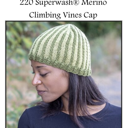 Climbing Vines Cap in Cascade 220 Superwash Merino - W737 - Downloadable PDF