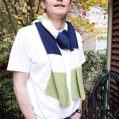 A18 Men's Color Block Scarf