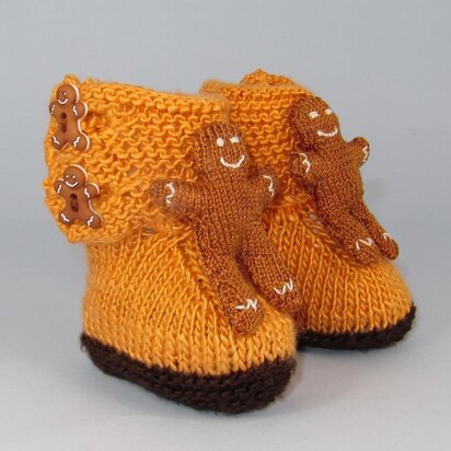 Baby Gingerbread Man Booties