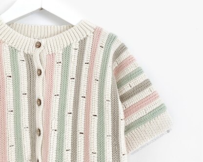 5 sizes - STRIPY Crochet Jacket