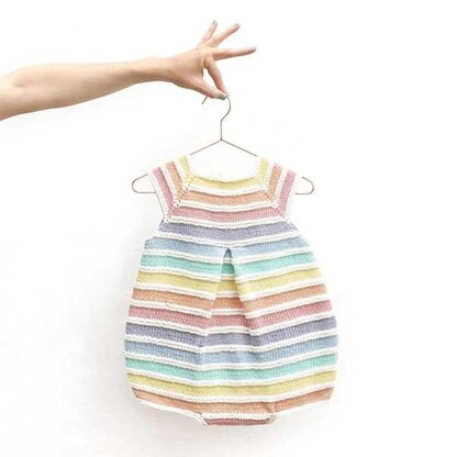 Size 12-24 months - Rainbow Romper PDF Knitting Pattern