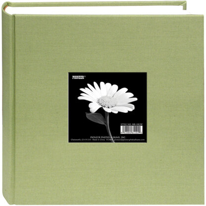 Pioneer Cloth Photo Album W/Frame 9"X9" - Sage Green
