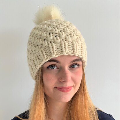 “Sea Glass” Pompom Hat