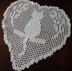 Cat filet heart doily