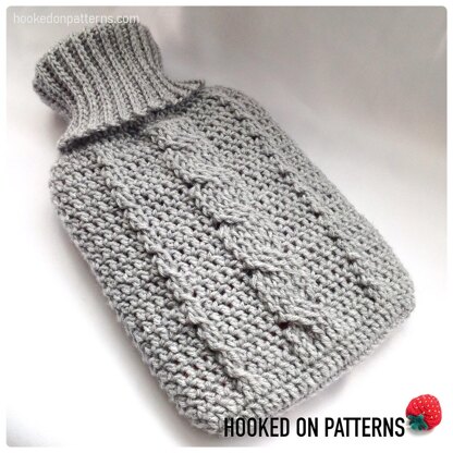 Cozy Cable Hot Water Bottle Cover