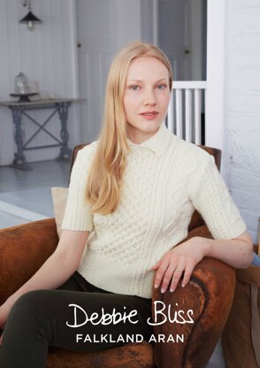 "Celia Jumper" - Jumper Knitting Pattern For Women in Debbie Bliss Falkland Aran - DBS029