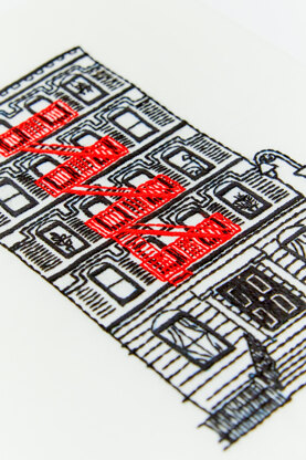 DMC New York City Apartment Embroidery Pattern - PAT1385 - Downloadable PDF