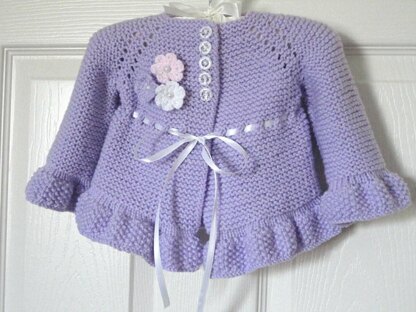Knitting Pattern Baby Girl Jacket Newborn Girl Coat Olivia