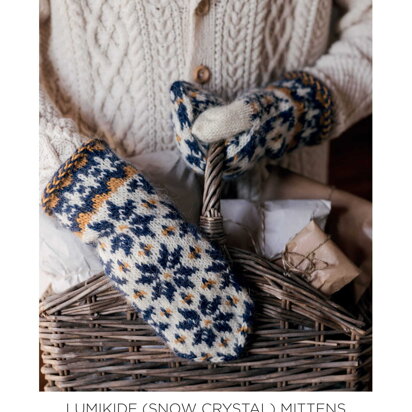 Lumikide (Snow Crystal) Mittens in Novita - 0070006 - Downloadable PDF