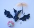 Mini cute Bat knitting flat