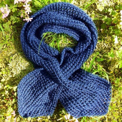 Tunisian Bump Stitch Keyhole Scarf