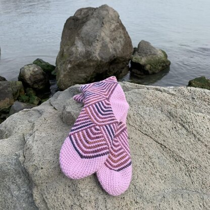 Socks "Striped squares"
