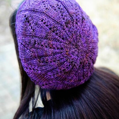 Twisty Violet Cap - knitting pattern