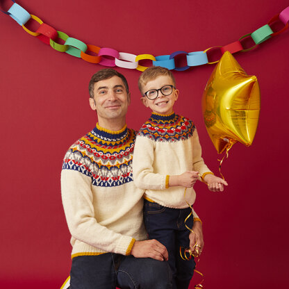 " What a Yoker " - Free Sweater Knitting Pattern For Boys and Men in Paintbox Yarns Wool Mix Aran by Paintbox Yarns