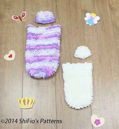 Crochet Pattern doll ruffled cocoon #164