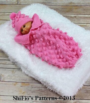 Knitting Pattern Doll or Preemie Bobble Cocoon #258