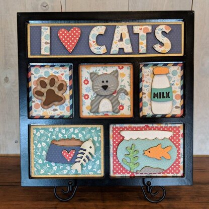 Foundations Decor Shadow Box Kit - I Love Cats