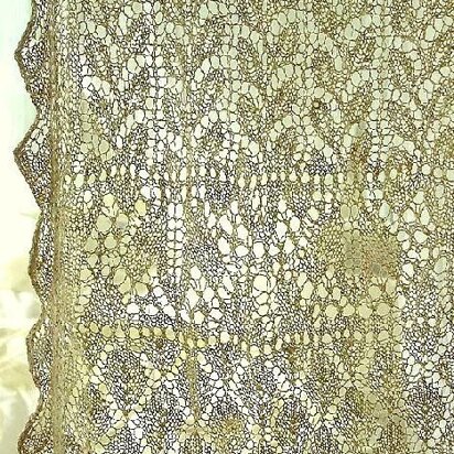 Climbing Leaves Lace Sampler Stole - knitting pattern