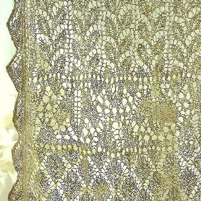 Climbing Leaves Lace Sampler Stole