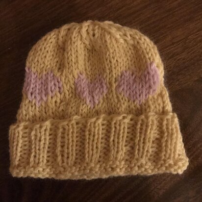 Newborn Hearts Hat