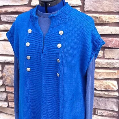 Cavalry Poncho Pullover - knitting pattern