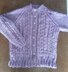 Frilled cable cardigan