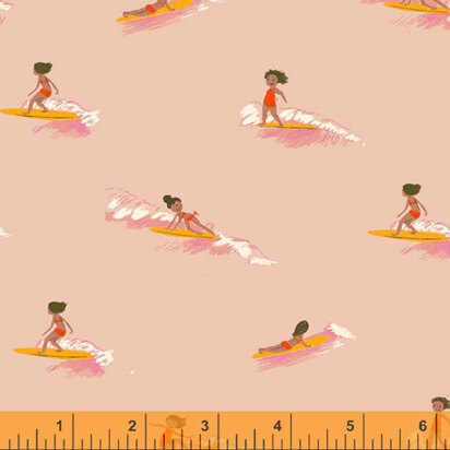 Windham Fabrics Malibu - Tiny Surfers Peach