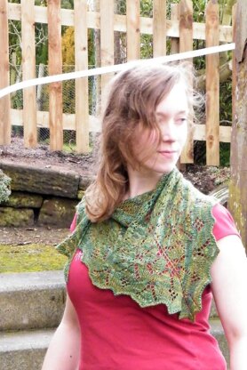 Butterfly forest shawl