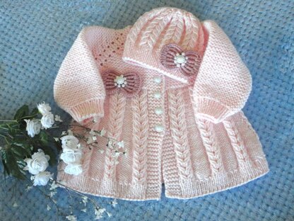 Knitting PATTERN Baby Jacket and Baby Hat