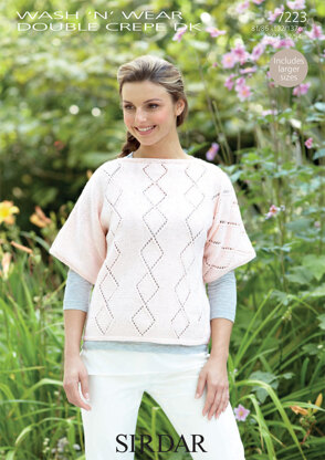 Top in Sirdar Wash ‘N’ Wear Double Crepe DK - 7223 - Downloadable PDF