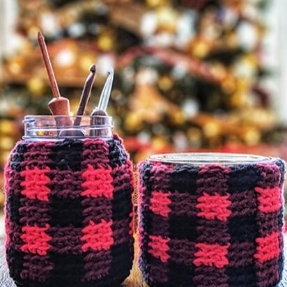 Buffalo Plaid Mason Jar Cozy