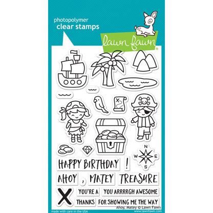 Lawn Fawn Clear Stamps 4"X6" - Ahoy, Matey