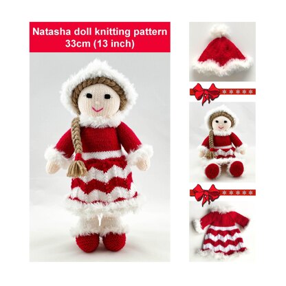 Natasha Christmas doll knitting pattern 19081