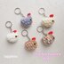 Mini chicken keychain crochet pattern, Plushie keychains, Chicken lover gift, Purse charm crochet, Kids pocket toys, tiny Easter chick decor